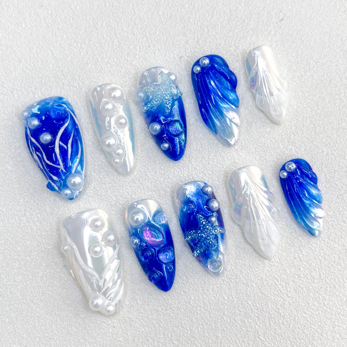 Aquamarine Mermaid Nails