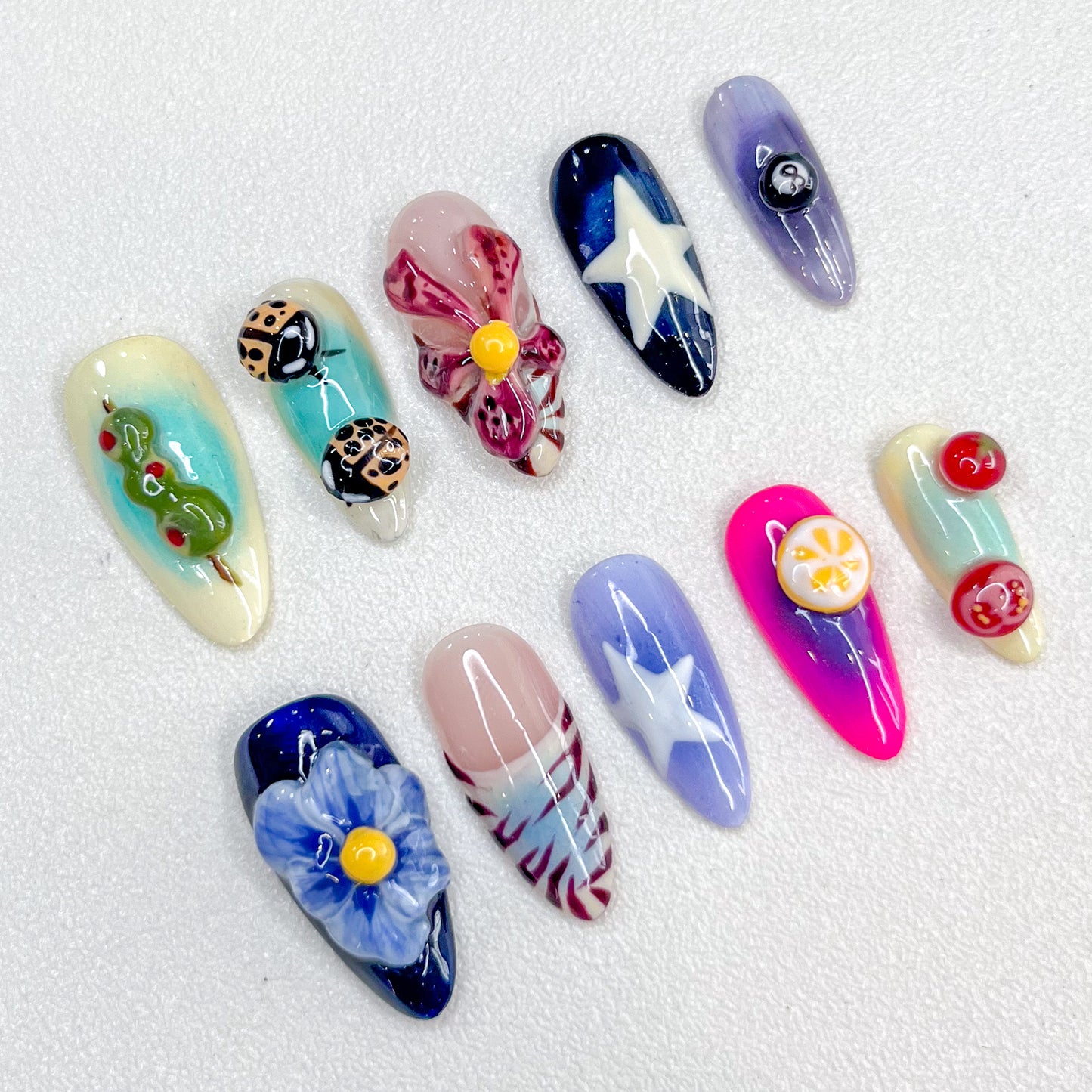 Ladybug Whimsy Nails