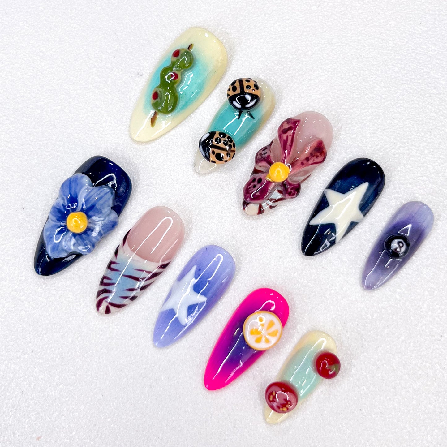 Ladybug Whimsy Nails