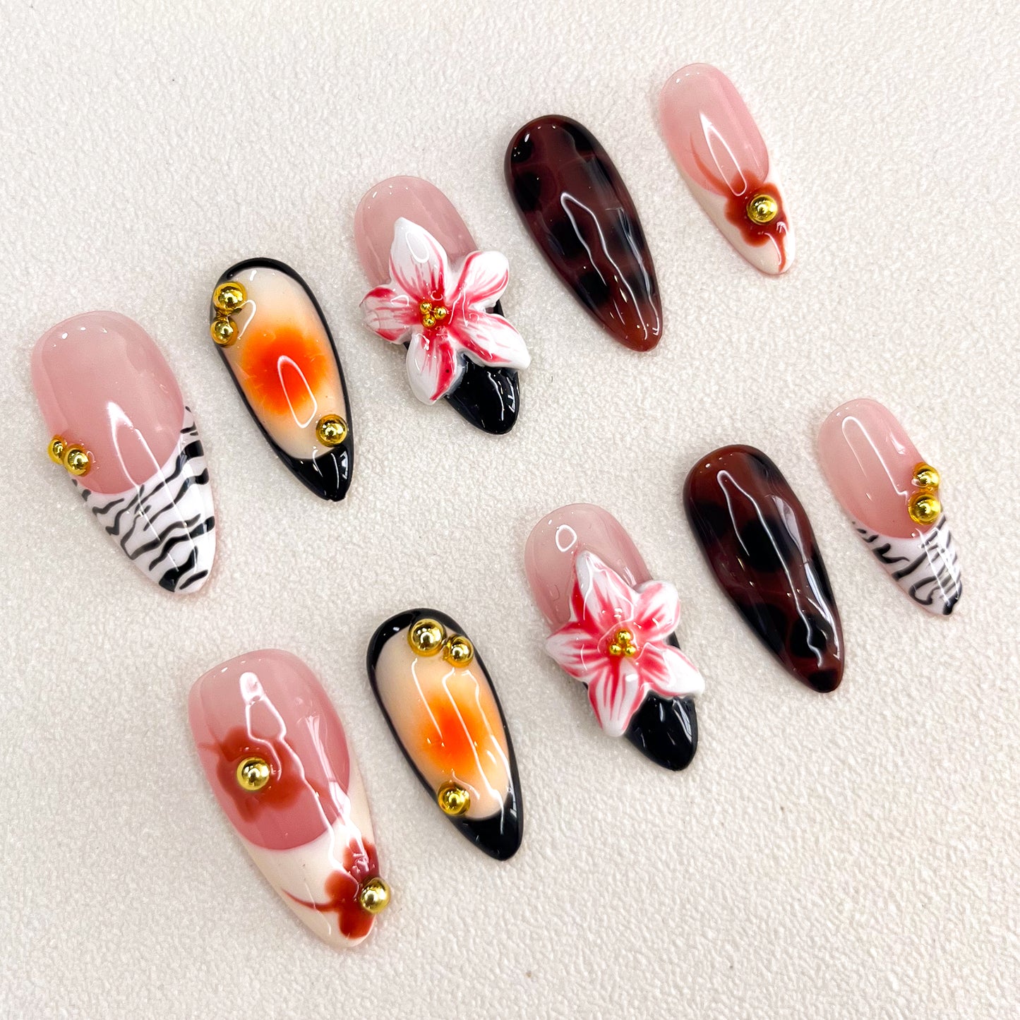Late Autumn Bloom Nails