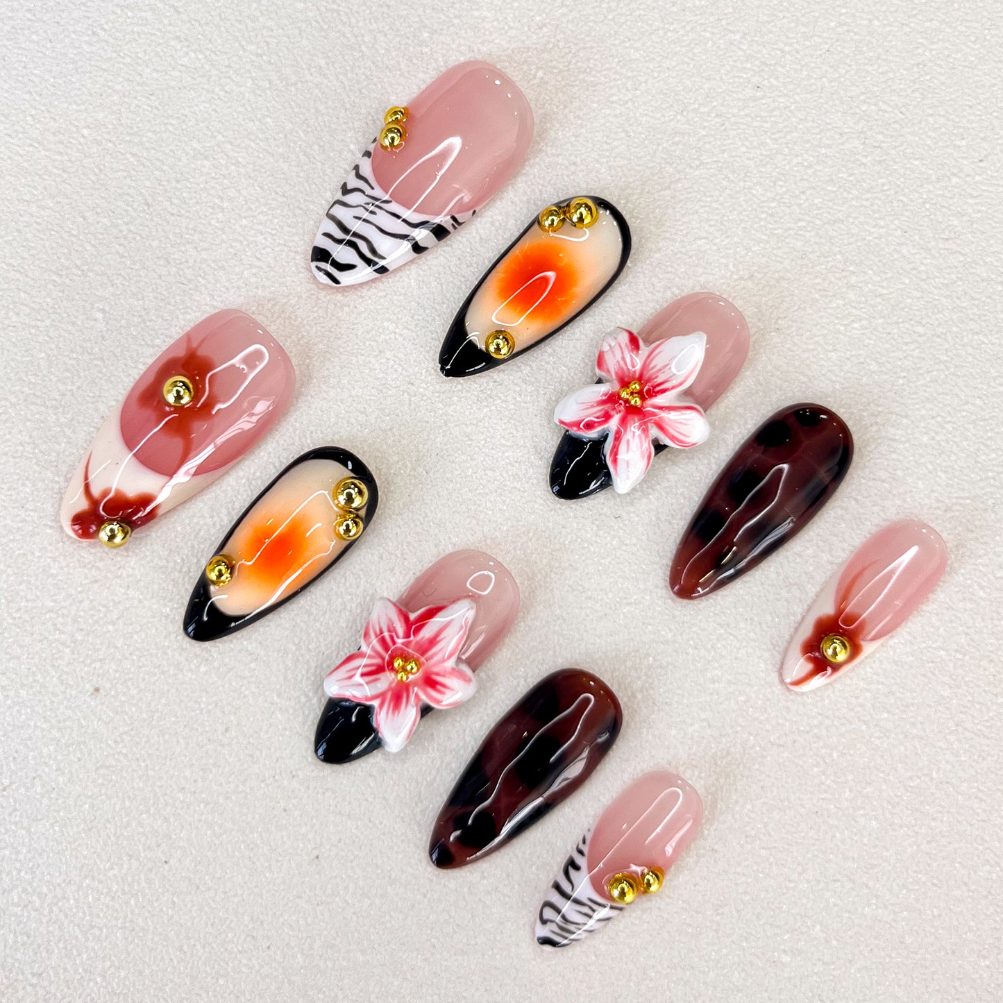 Late Autumn Bloom Nails