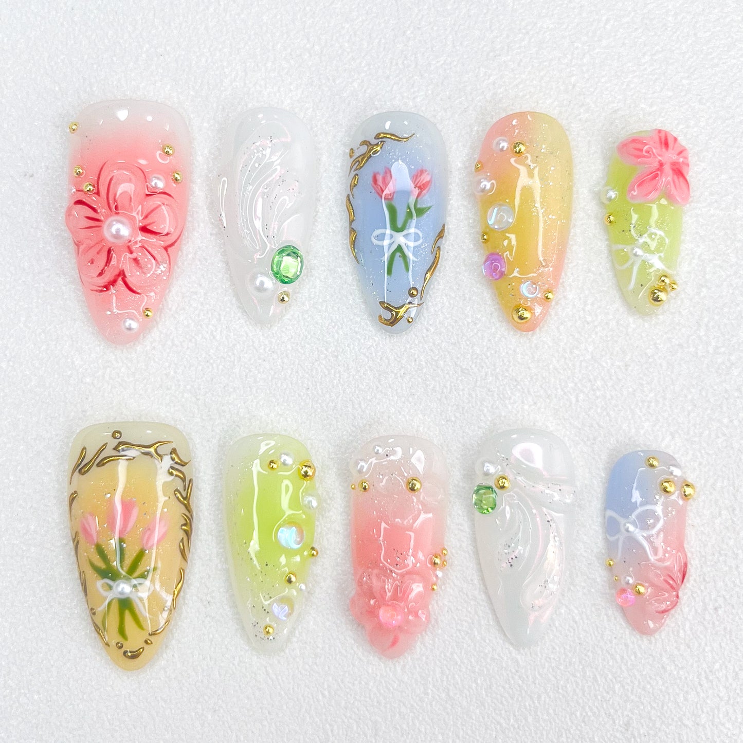 Floral Whispers Nails
