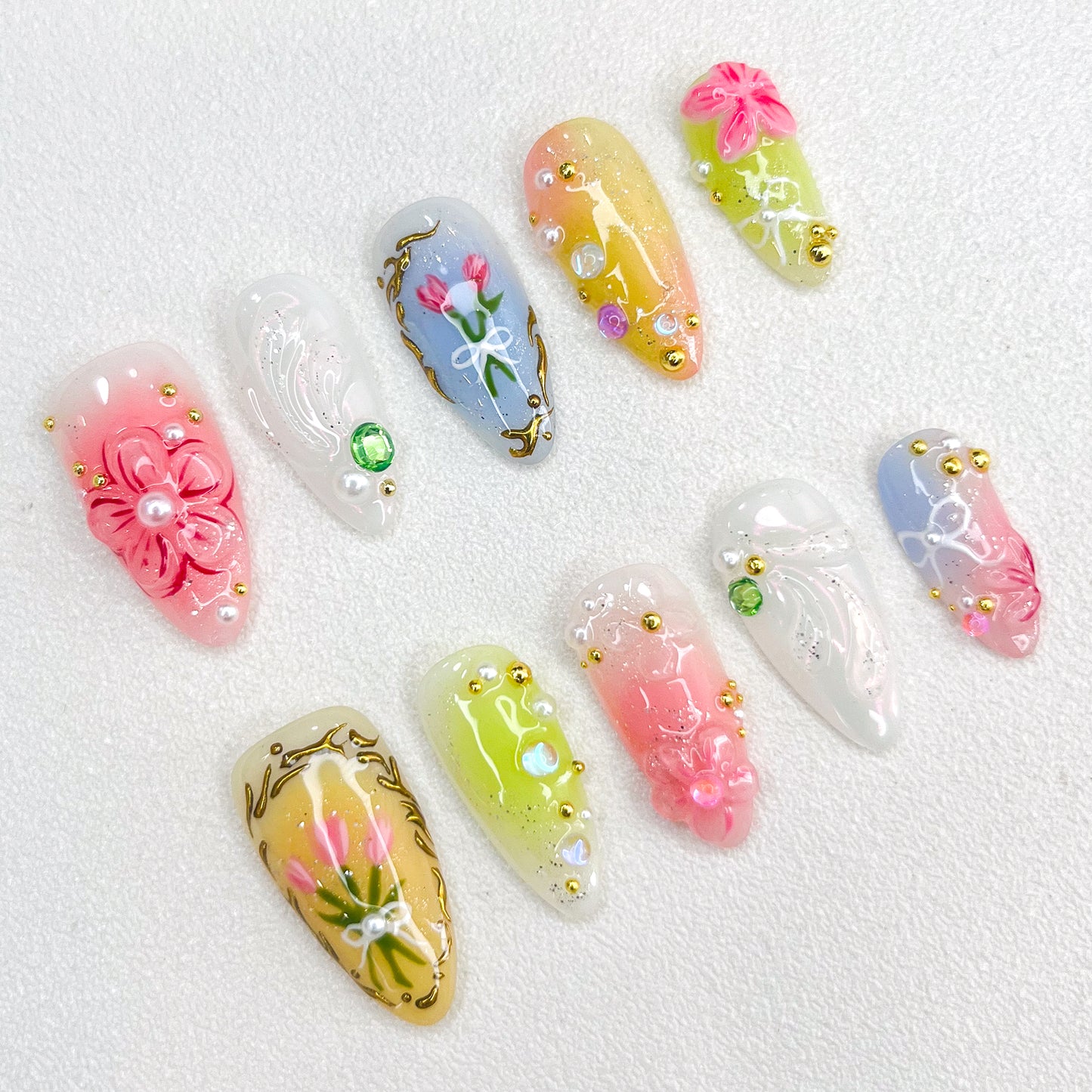 Floral Whispers Nails