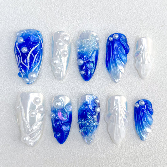 Aquamarine Mermaid Nails