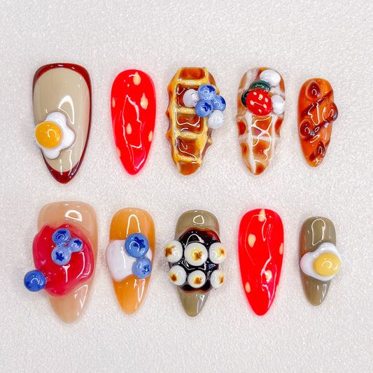 Sunshine Breakfast Nails