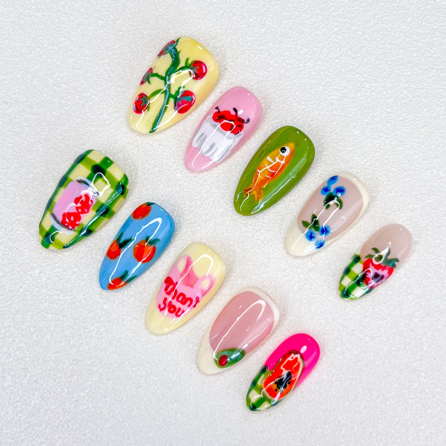 Melon Meadow Nails