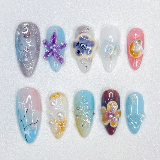 Pastel Ocean Nails