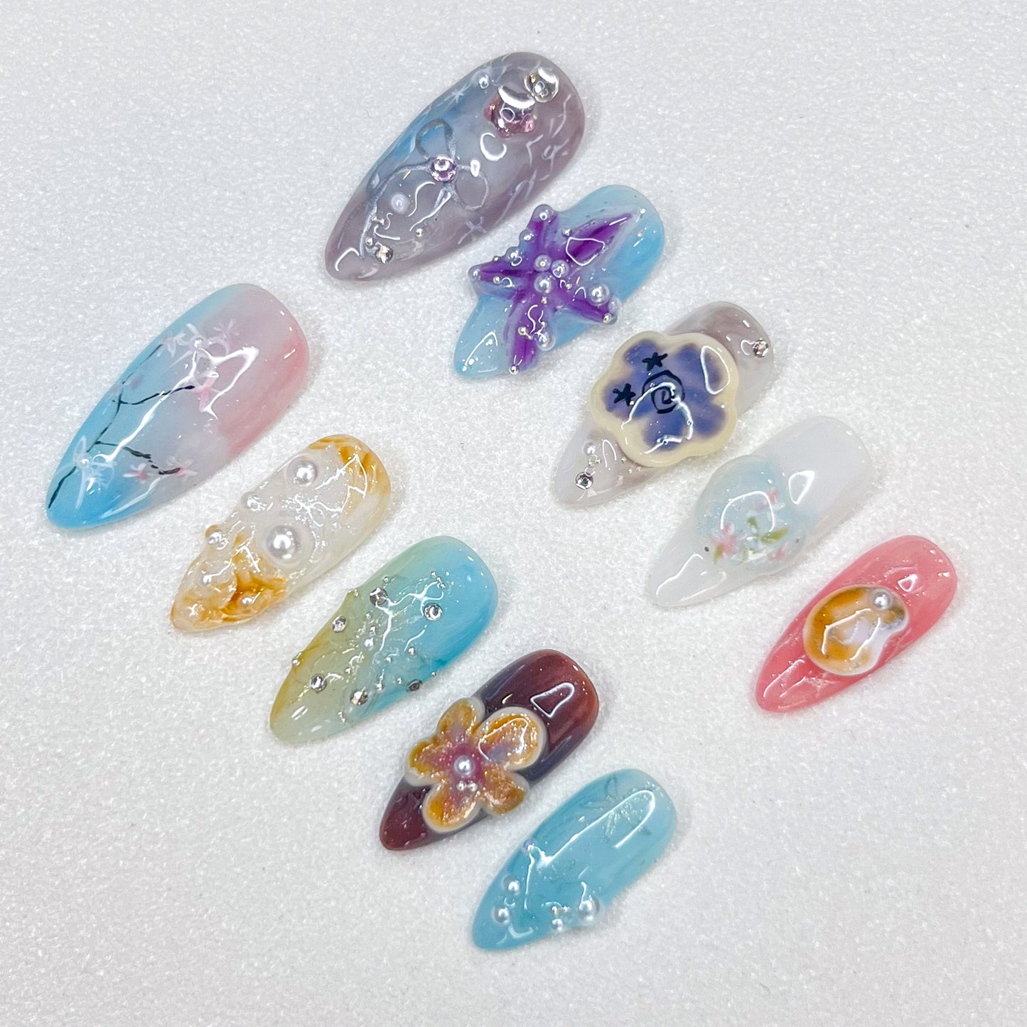 Pastel Ocean Nails