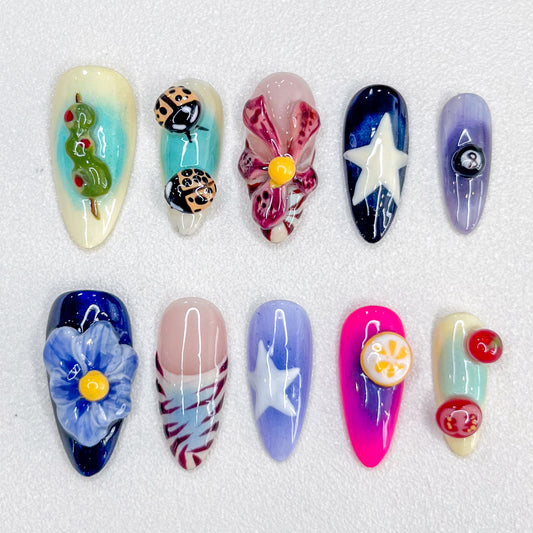 Ladybug Whimsy Nails