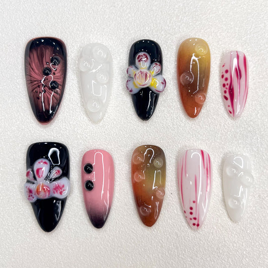 Evil flower Nails