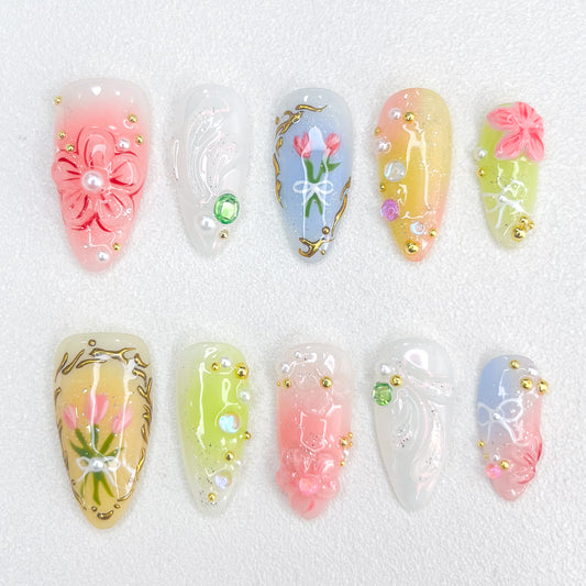Floral Whispers Nails