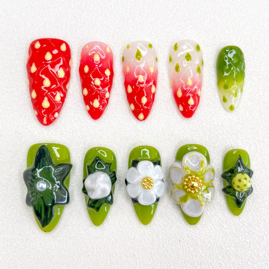 Strawberry journey Nails